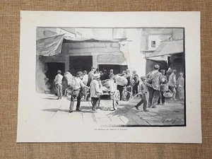 In Sizilien 1897 Palermo In der Nähe des Marktes Gastone Vuillier - Bild 1 von 1