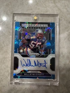 2021 Prizm Sensational Signatures Willie McGinest Blue Ice Auto /75 #SSW-MC - Bild 1 von 5