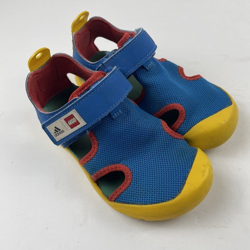 Adidas Terrex LEGO Captain Toey Bambini 11K Slip On Gancio e Loop Blu Rosso Giallo