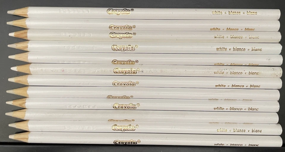 12 Lápices de Colores Crayola 'BLANCO' preafilados, ¡ideales para aula de arte! Foto 1 de 1