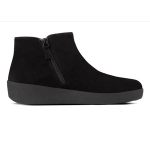 Damen Fit Flop Sumi Wildleder Stiefeletten in Schwarz - Bild 1 von 6