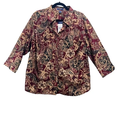 Chaps Mujer Abotonada Talla 2X Carrera Profesional Trabajo Negocios Manga 3/4 Foto 1 de 4