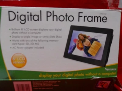 Marco de fotos digital Venturer 8" DPF811SE en caja original Foto 1 de 4