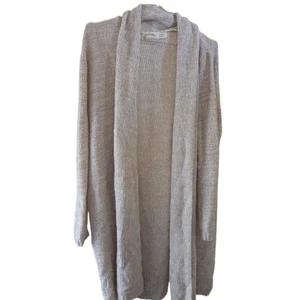 Faded Glory Light Tan Long Sleeve Open Front Long Cardigan - Picture 1 of 3