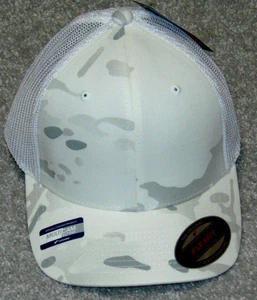 Gorra de béisbol Flexfit 6511 de sarga de algodón ajustada sombrero liso blanco malla camuflada - Imagen 1 de 7