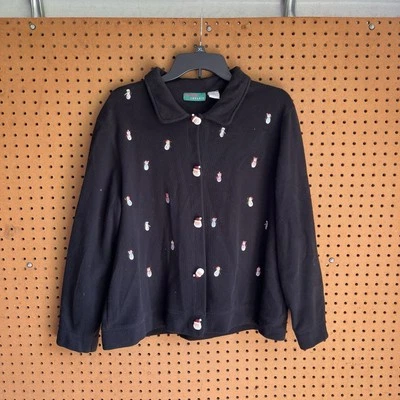 Cárdigan Muñeco de Nieve Vintage Onque Casuals Jingle All the Way Negro Talla XL  Foto 1 de 4
