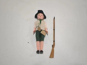 Vintage Patriot doll girl tricorn hat green outfit vintage 7 inch Moving Eyes - Picture 1 of 6