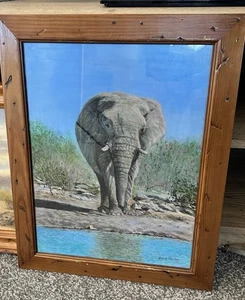 African Elephant Acrylic Painting (signed) Original Artwork - Picture 1 of 3