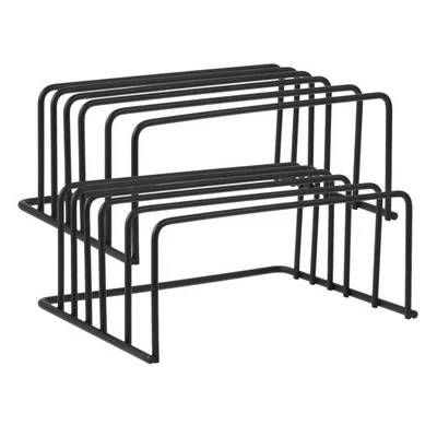  2 PCS Plate Holder Dish Organizer Rack Cutting Board Stand for Countertop - Image 1 of 4