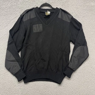 Vtg Citadel Sweater Mens XL Black Acrylic Pullover V Neck Military School - Image 1 of 4