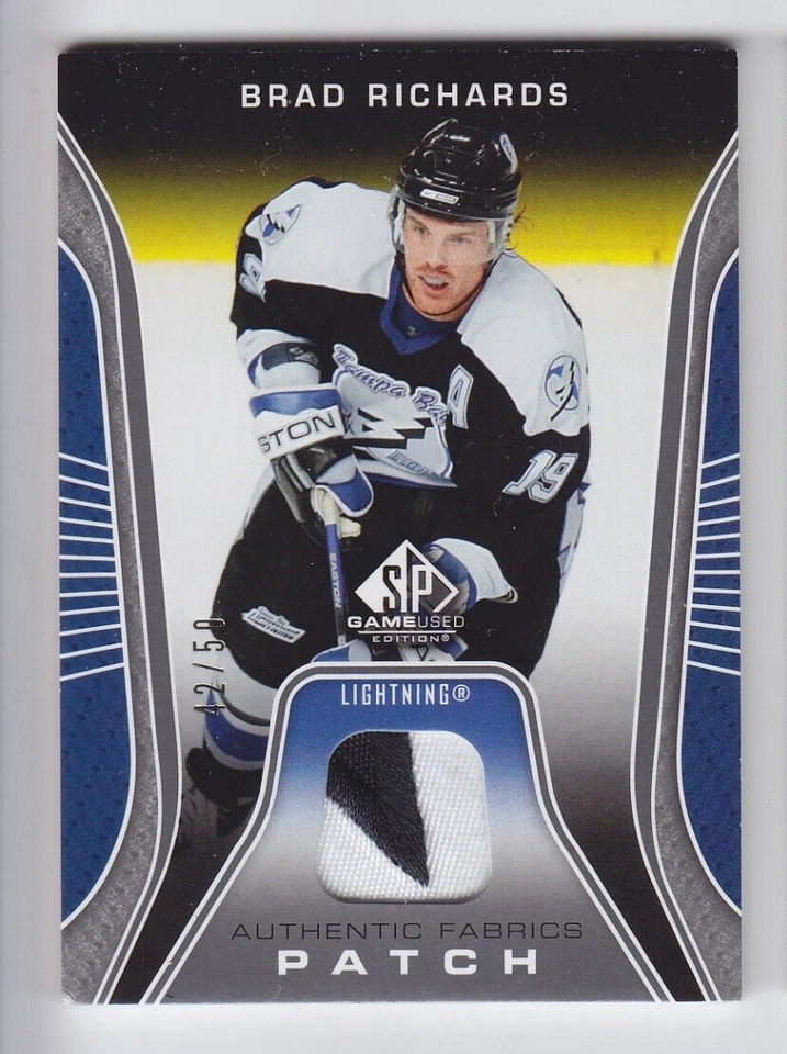 2006-07 UD SP GAME USED BRAD RICHARDS PATCH 42/50 Authentic Fabric Lightning - Image 1 of 1