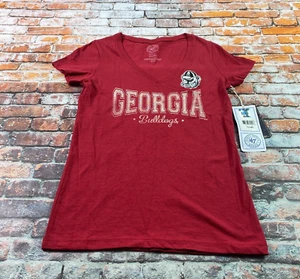'47 Brand Georgia Bulldogs T-shirt Ladies Small Red Short Sleeve NCAA Tee Womens - Picture 1 of 11