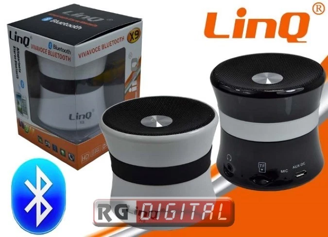 Speaker Mini LINQ mod X9 Vivavoce Bluetooth con microfono + FM Vari colori - Immagine 1 di 1