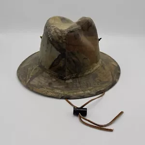 Vintage Realtree Advantage Timber Camo Camouflage Bucket Hat Drawstring Large - Picture 1 of 11