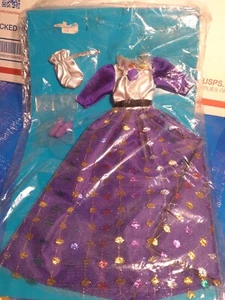 Mattel Barbie Purple Gown with Purse and Shoes New - Picture 1 of 2