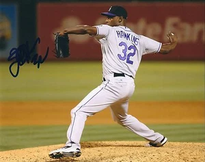 Signed  8x10 LATROY HAWKINS Colorado Rockies Photo - COA - Picture 1 of 1