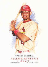 2007 Topps Allen and Ginter St. Louis Cardinals Baseball Card #314 Yadier Molina