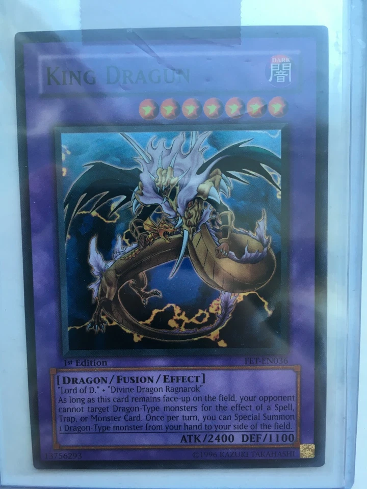 YuGiOh. King Dragun. FET-EN036. 1st Edition. Super Rare. Near Mint - Photo 1/1