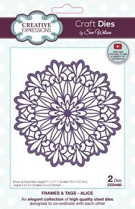 Creative Expressions Craft Dies By Sue Wilson-Alice Frames & Tags 5A0020K6-1G35P