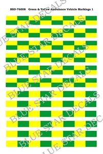 BSD-76008 Green & Yellow Ambulance vehicle markings - Picture 1 of 1
