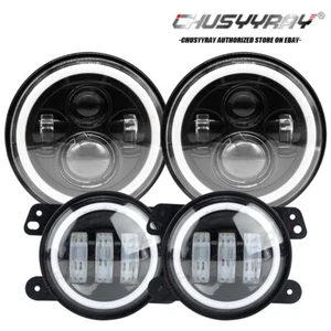 For Freightliner Coronado Combo DOT 7'' LED Headlights 4 inch Fog Lights Kits - Picture 1 of 13