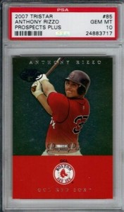 2007 TRISTAR #85 ANTHONY RIZZO PSA 10 PROSPECTS PLUS RARE POP 7 CUBS 1/1