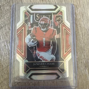 2021 Select Jamarr Chase Die Cut Silver Prizm RC # 247 Club Level Pack Fresco - Foto 1 di 7
