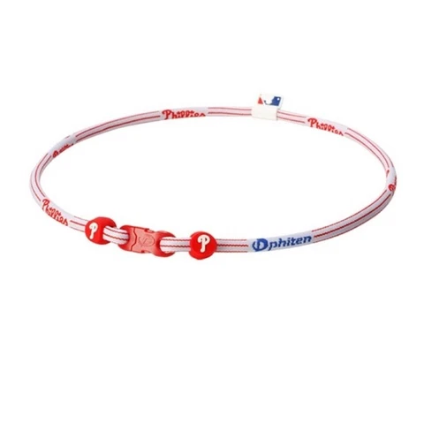 Phiten Baseball MLB Philadelphia Phillies X30 Titanium Necklace Size 18" New Cover