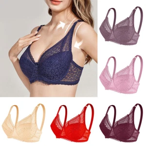 Push Up Bras Women Lace Bra Thin Cup Underwear Brassiere Lift support Lingerie - Picture 1 of 25