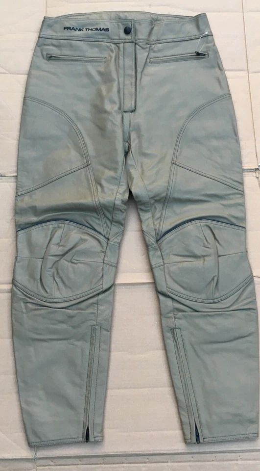 FRANK THOMAS Lady Rider Ladies Leather Motorbike Trousers UK 16 or 34" Waist LBZ - Image 1 of 4