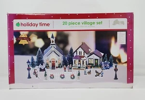 Holiday Time Lighted Vintage Victorian Christmas Village 20 PC Set - Picture 1 of 16