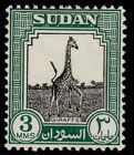 SUDAN GVI SG125, 3m black & green, M MINT. Cat 13.