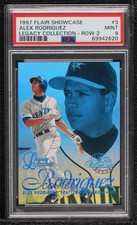 1997 Flair Showcase Legacy Collection Row 2 /100 Alex Rodriguez #3 PSA 9 MINT