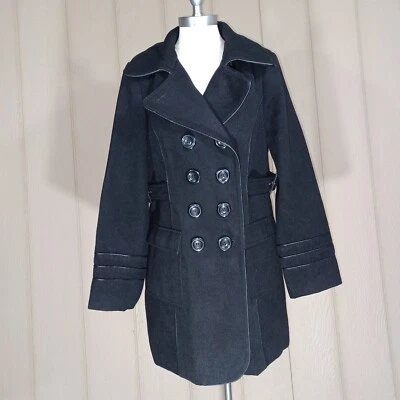Fashion Bug Coat Womens Large Black Soft Classy Dressy Fleece-Like Warm NWT NWD - Image 1 of 4
