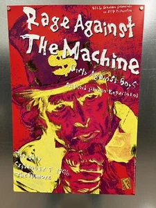 PÓSTER PROMOCIONAL FILMORE DE COLECCIÓN BILL GRAHAM RAGE AGAINST THE MACHINE 1996 13"x19 - Imagen 1 de 7