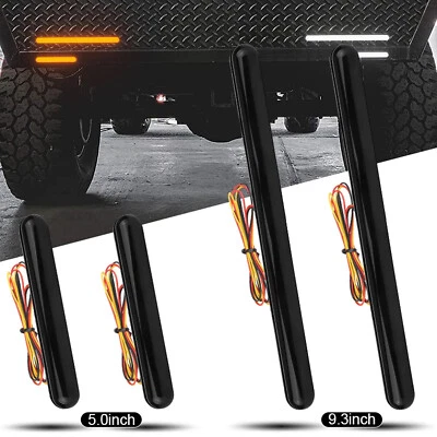 2x Tira de luz de tubo DRL Switchback LED ámbar blanco flujo secuencial señal de giro Foto 1 de 4