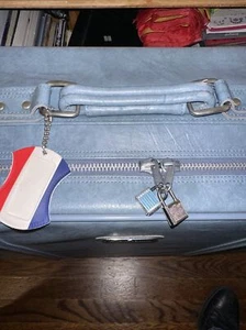 VTG 70’s American Tourister Tiara Blue Soft Case Luggage Suitcase Bag LG 29x22” - Picture 1 of 20