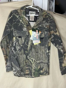 bs- Mossy Oak-Field Staff Collar Boys camoflauge Shirt M8-10. NEW - Picture 1 of 3