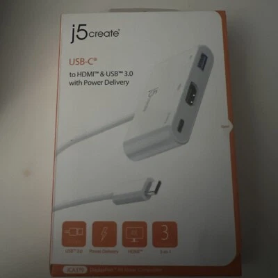 j5create USB™ Type-C to HDMI™ & USB™ 3.0 with Power Delivery - Image 1 of 4