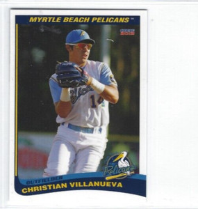 2012 Myrtle Beach Pelicans (Single-A Texas Rangers) Christian Villanueva