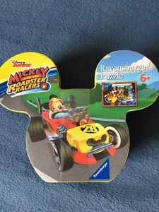 Disney Mickey Mouse Roadster Racer Puzzle Ear Shaped Box 100 Pieces NEW Sealed - Picture 1 of 6
