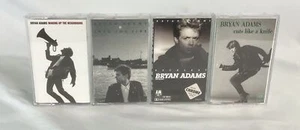 BRYAN ADAMS Cassette Tape Lot x4 Cuts Like Knife Reckless Into Fire Waking Up - Picture 1 of 14