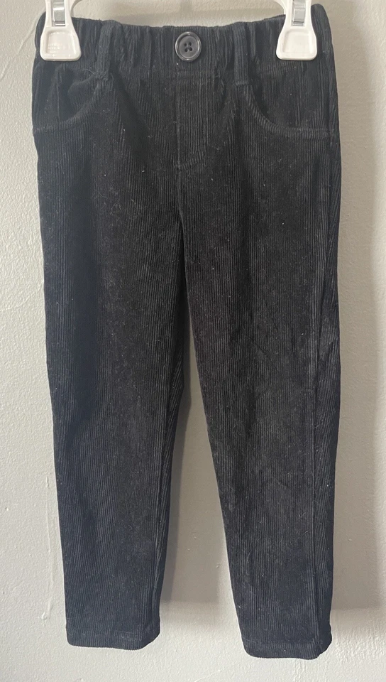 Koala Kids Toddler Girls Solid Black Cozy Soft Corduroy Elastic Pull On Pants 2T - Image 1 of 4