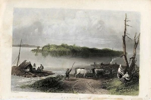 NAVY ISLAND Niagara River - Province of Ontario 1855, original hand color - Picture 1 of 1