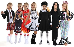 MÄDCHEN HALLOWEEN KOSTÜM KILLER GRUSEL KINDER OUTFIT FANCY KLEID S-XL KINDER 2024 - Bild 1 von 7