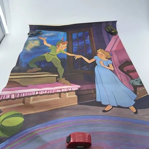 Vintage Springbok Walt Disney Poster Peter Pan and Wendy 28” X 40” - Imagen 1 de 23