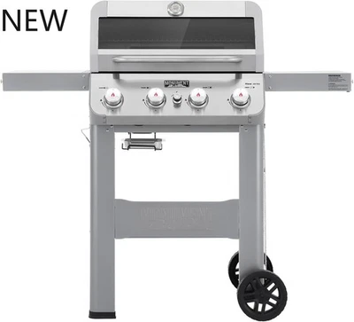 Monument Grills 4-Burner液体丙烷燃气烧烤架,银色不锈钢烤架。 — 第 1/4 张图片