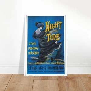 Póster de película de terror Night Tide vintage - arte de pared de cine retro - Imagen 1 de 9