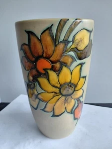 Jarrón vintage Mid Century Aster Flora Gouda Holanda 18 cm pintado a mano  - Imagen 1 de 4