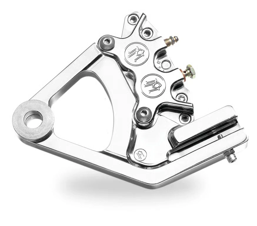 Performance Machine Classic Rear Brake Caliper Kit - Chrome Motorcycle DS-325123 - Image 1 of 4